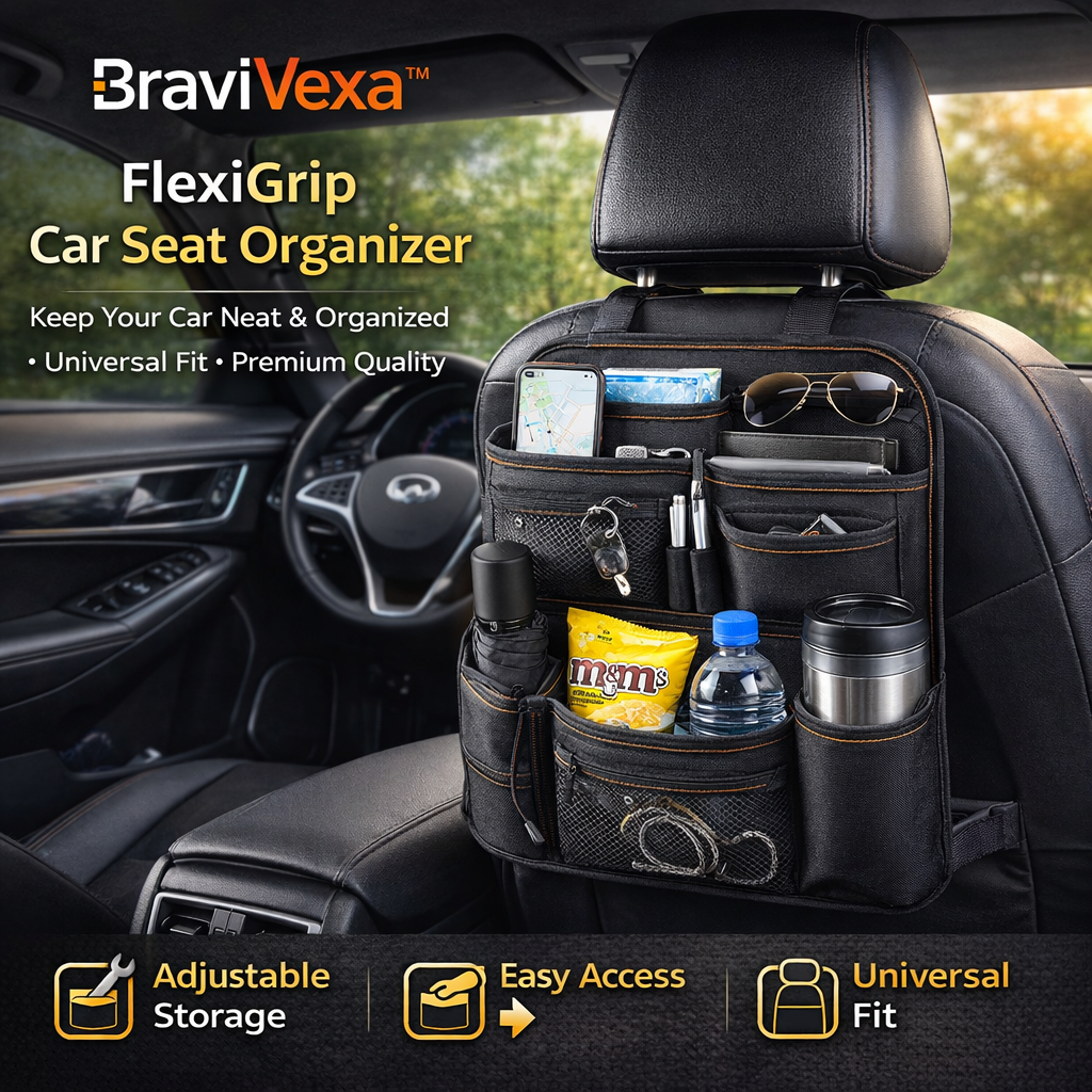 BraviVexa™ FlexiGrip Car Seat Organizer